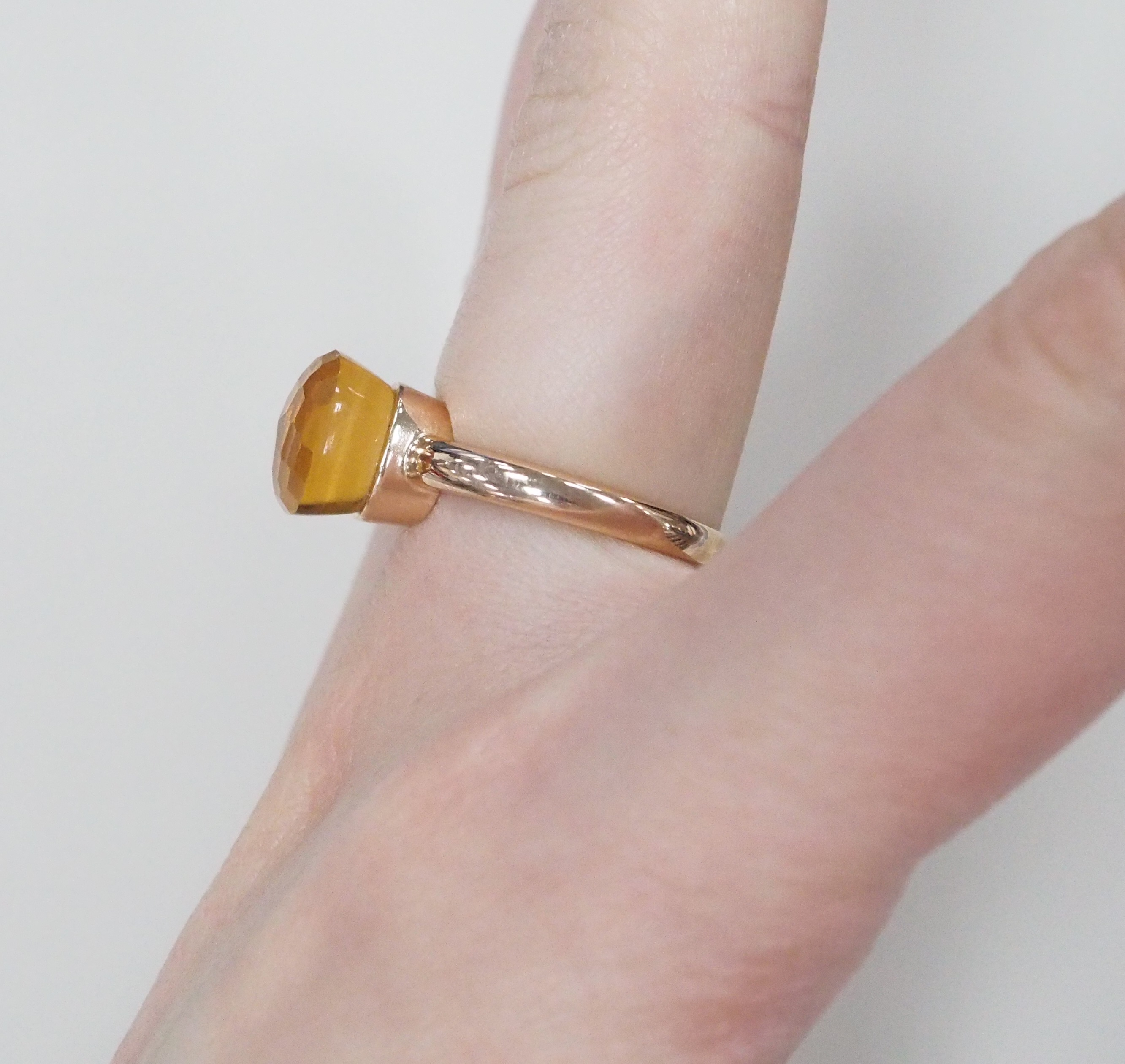 Серебряное кольцо с цитрином